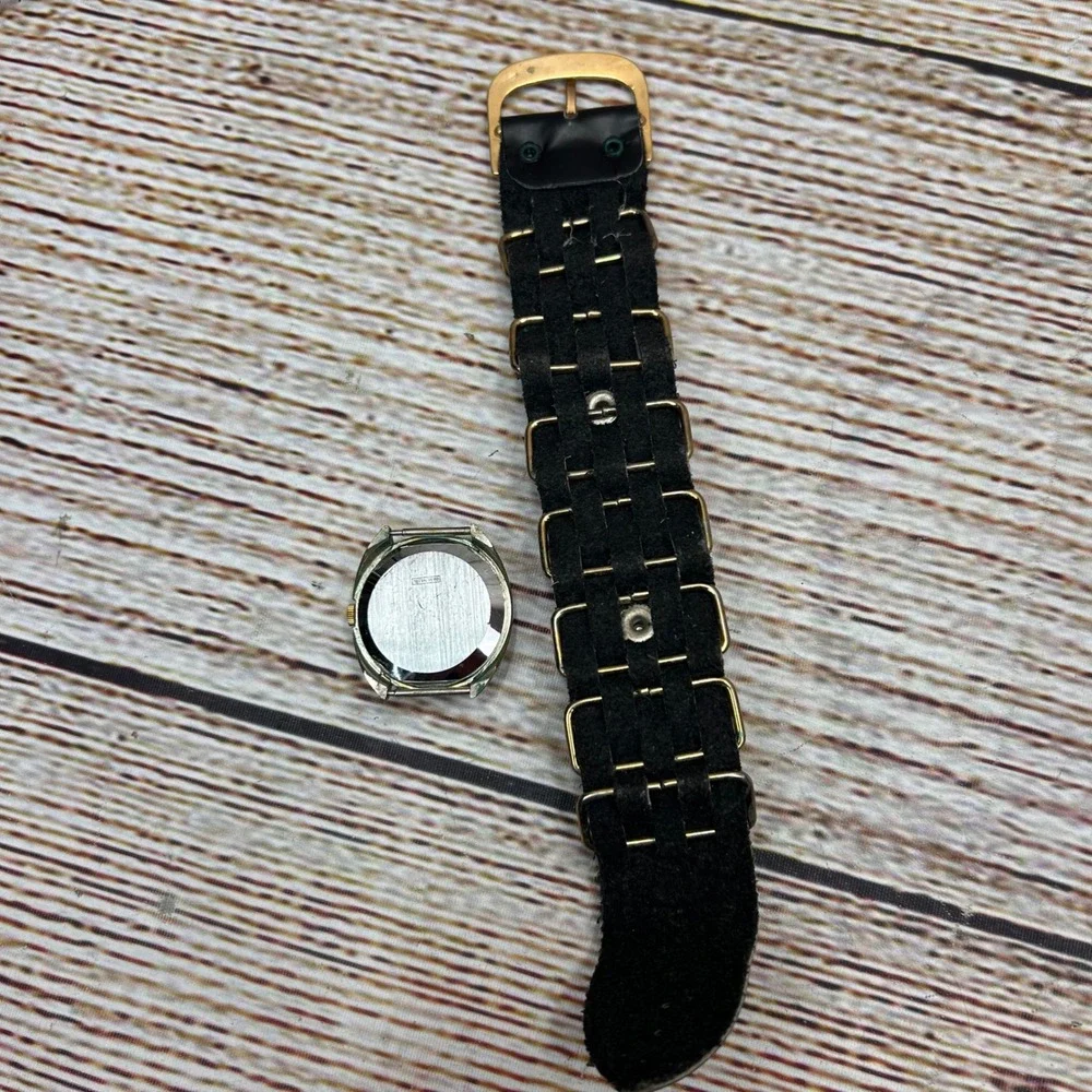 Vintage Tarleton Digital Swiss-Made‎ Jump Hour Watch Black Woven Band Tested